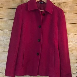 Lands End Women's Size 6 Wool Pink Lined Coat